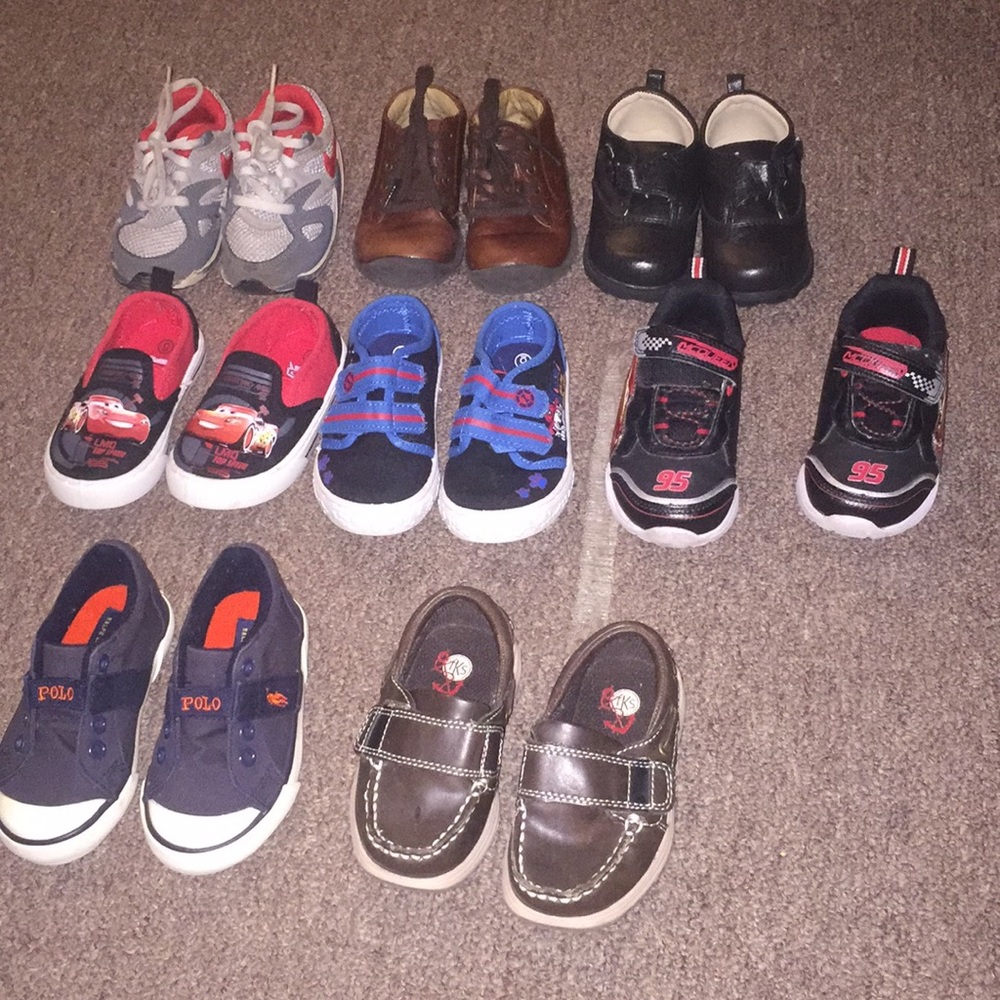 Toddler boys shoes all together